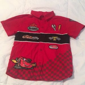 Disney Cars button up shirt Sz 4
